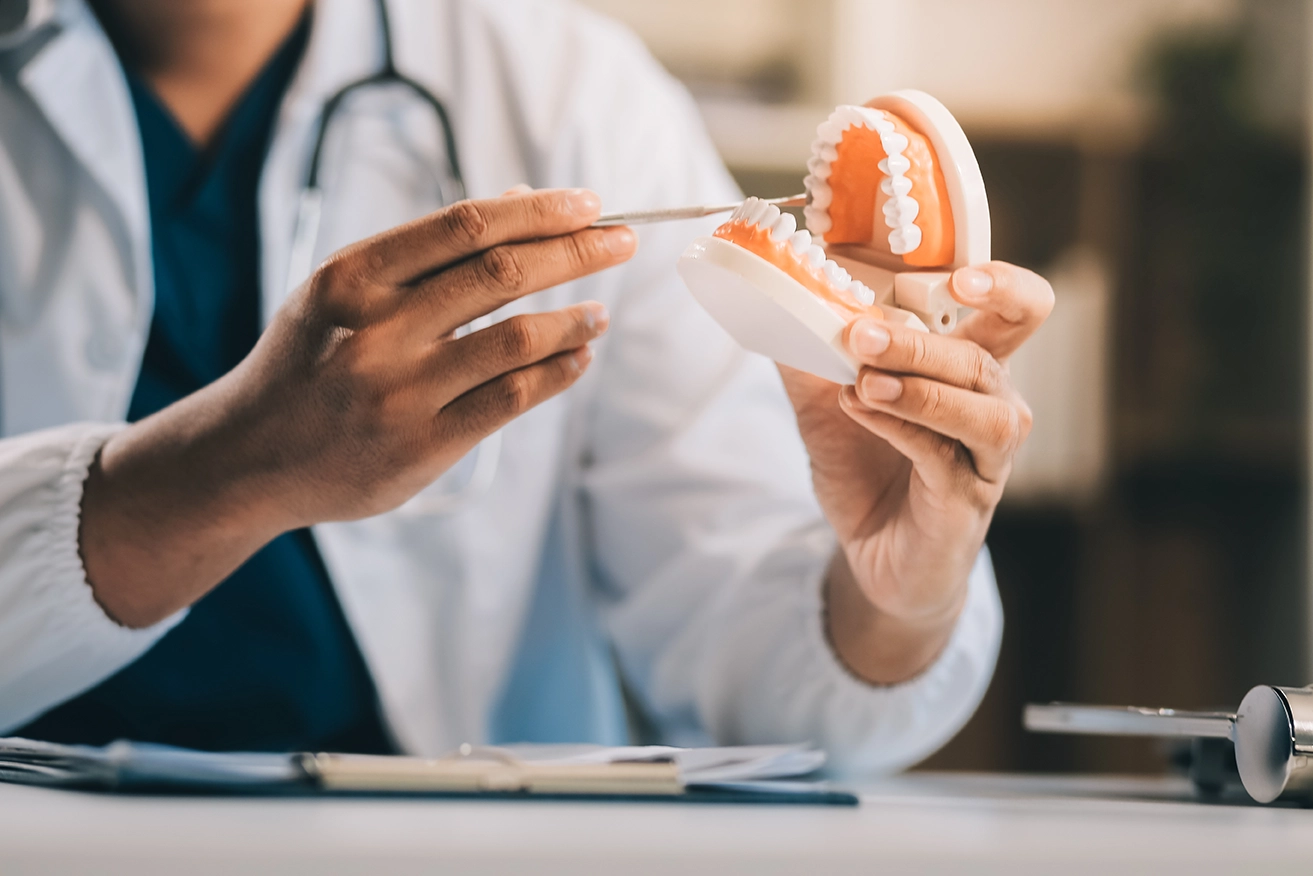 Image of person showing dentures